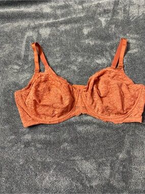 Torrid Terracotta Floral Lace Unlined Underwire Bra | 42DDD Supportive Romantic